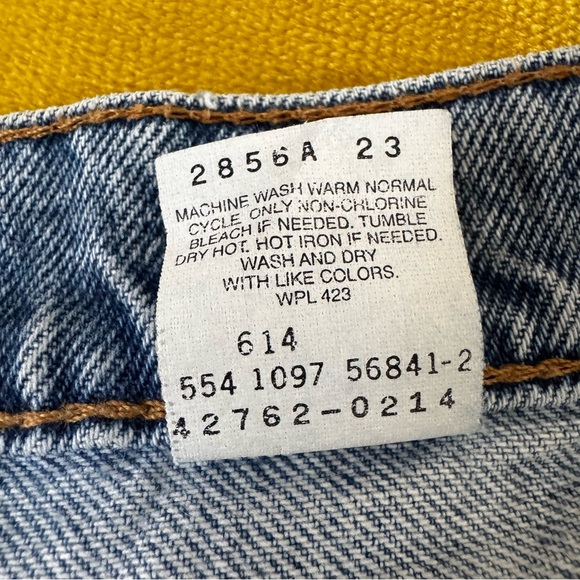 ‘97 Levi’s 562 Orange Tab USA Mimi Maternity Jean Shorts Medium Vintage Boho - Picture 15 of 15